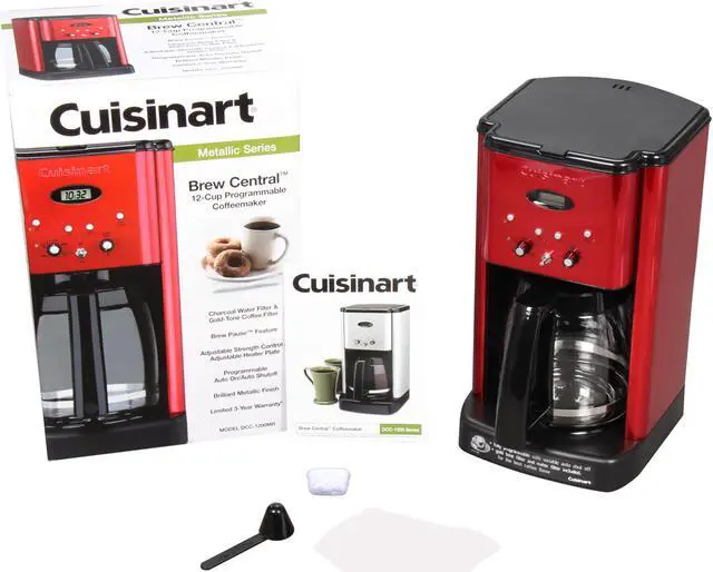 Alt view image 7 of 7 - Cuisinart DCC-1200MR Red Brew Central 12-Cup Programmable Coffeemaker