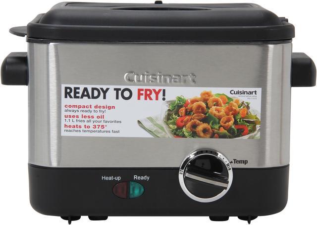 Cuisinart Cdf-100 Compact 1.1-Liter Deep Fryer Brushed Stainless Steel