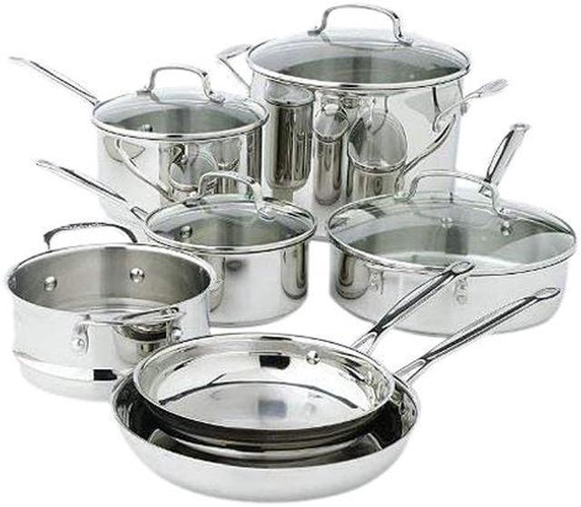 Cuisinart 11-Piece Cookware Set, Chef's Classic Stainless Steel Collection  77-11G & 1.5 Quart Saucepan w/Cover, Chef's Classic Stainless Steel Cookware  Collection, 719-16 - Yahoo Shopping