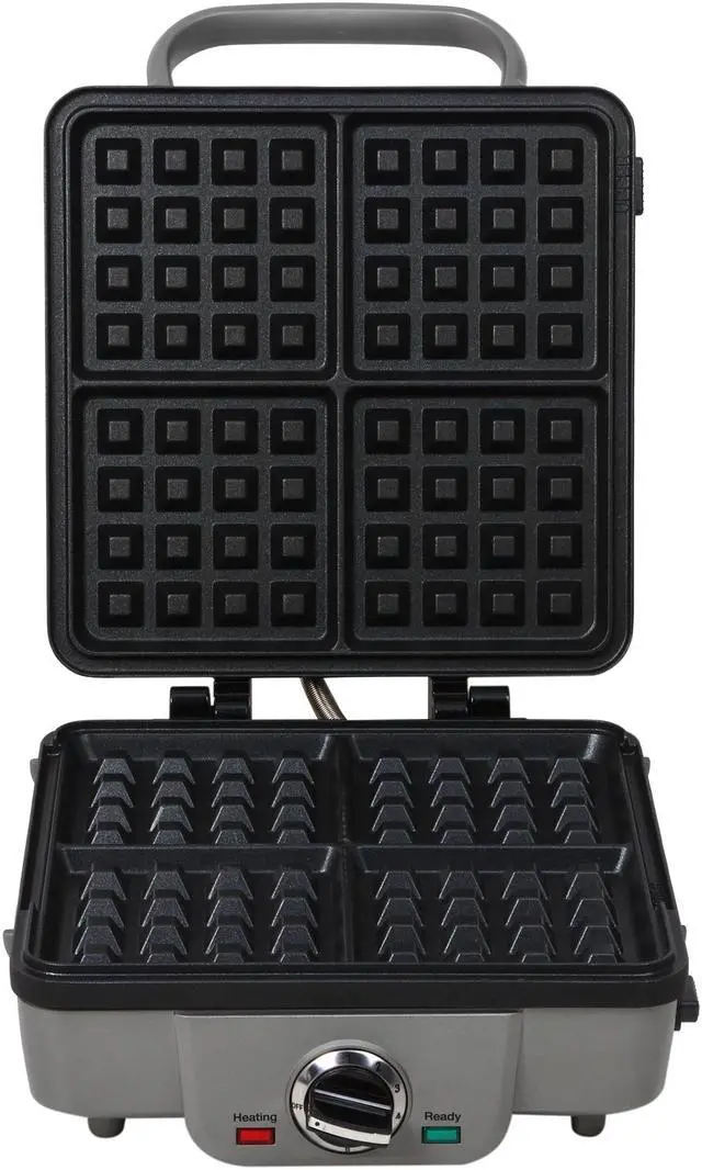 Alt view image 2 of 8 - Cuisinart WAF-300 Stainless Steel Square Belgian Waffle Maker