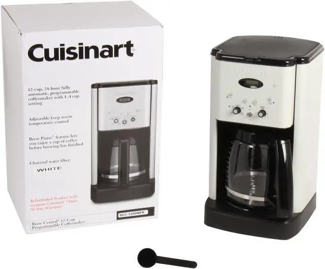 Alt view image 7 of 7 - Cuisinart DCC-1200W White Brew Central 12-Cup Programmable Coffeemaker