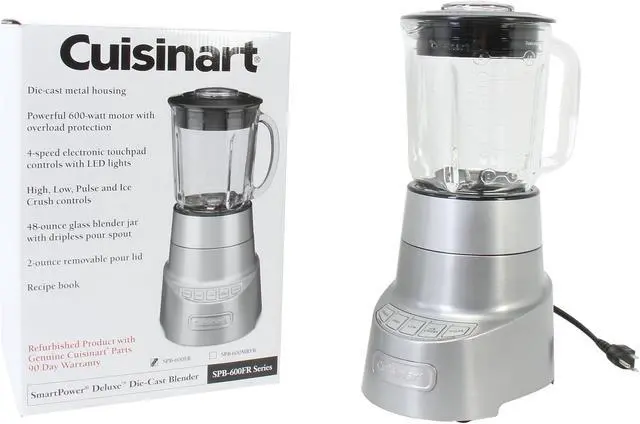 Alt view image 5 of 5 - Cuisinart SPB-600 48 oz. Jar Size SmartPower Deluxe Blender 4 speeds
