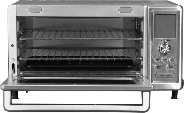 Alt view image 2 of 6 - Cuisinart TOB-260 Stainless Steel Dual Cook Speed Convection Toaster Oven Broiler