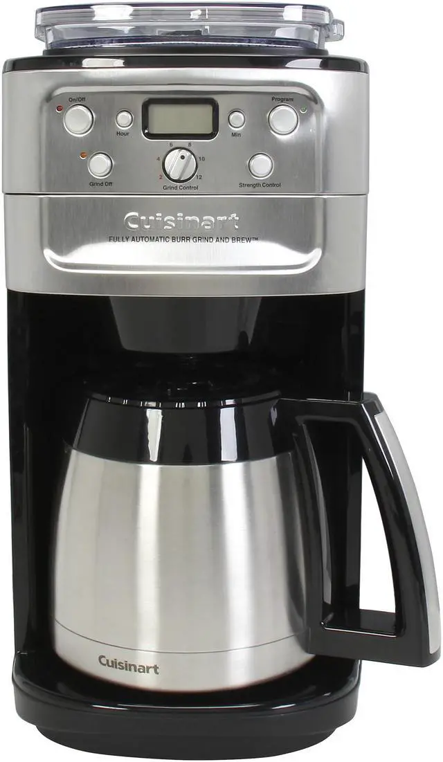 Alt view image 2 of 6 - Cuisinart Programmable Grind & Brew 12-Cup Automatic Coffeemaker, DGB-900BC