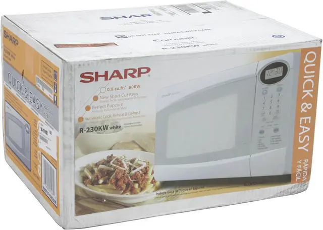 Alt view image 8 of 8 - Sharp 800 Watts Compact Microwave Oven R-230KW White