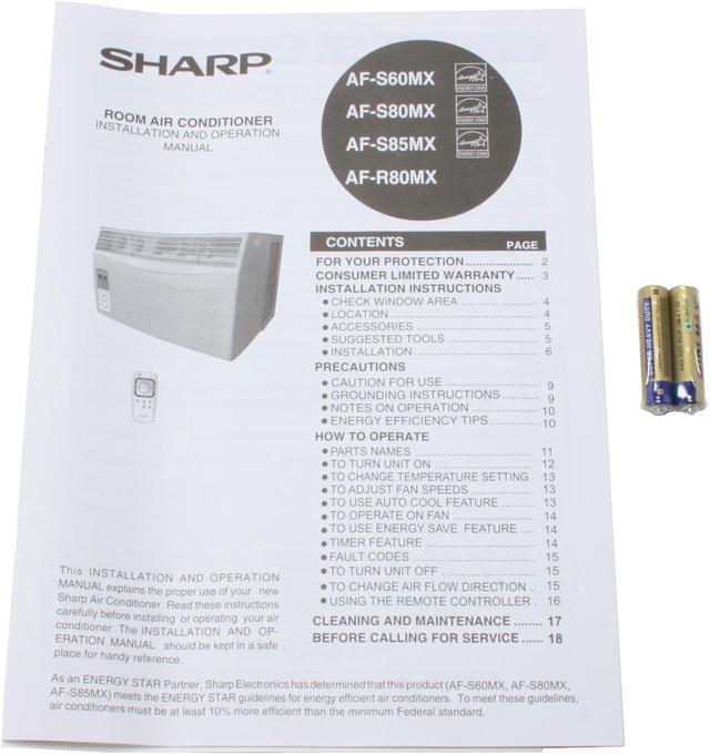 Alt view image 11 of 11 - SHARP AF-S125MX 12,000 Cooling Capacity (BTU) Window Air Conditioner