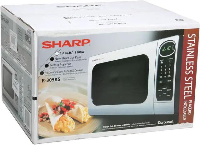 Alt view image 11 of 11 - Sharp 1100 Watts Microwave Ovens R-305KS Stainless Steel