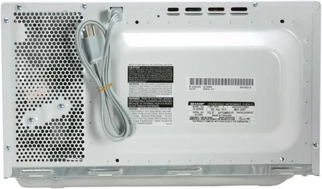 Alt view image 7 of 8 - Sharp 800 Watts Compact Microwave Oven R230KW White