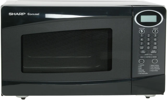 Alt view image 3 of 10 - Sharp 800 Watts Compact Microwave Oven R230KK Black