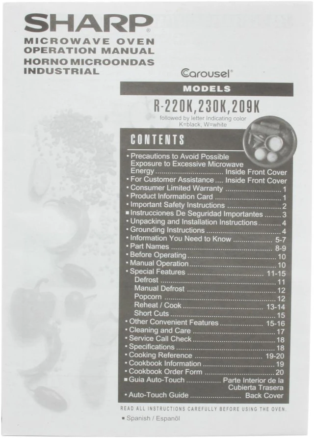 Alt view image 10 of 10 - Sharp 800 Watts Compact Microwave Oven R230KK Black