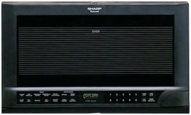 Main image of Sharp 1100 Watts Over-the-Counter Microwave Oven R1210 Sensor Cook Black