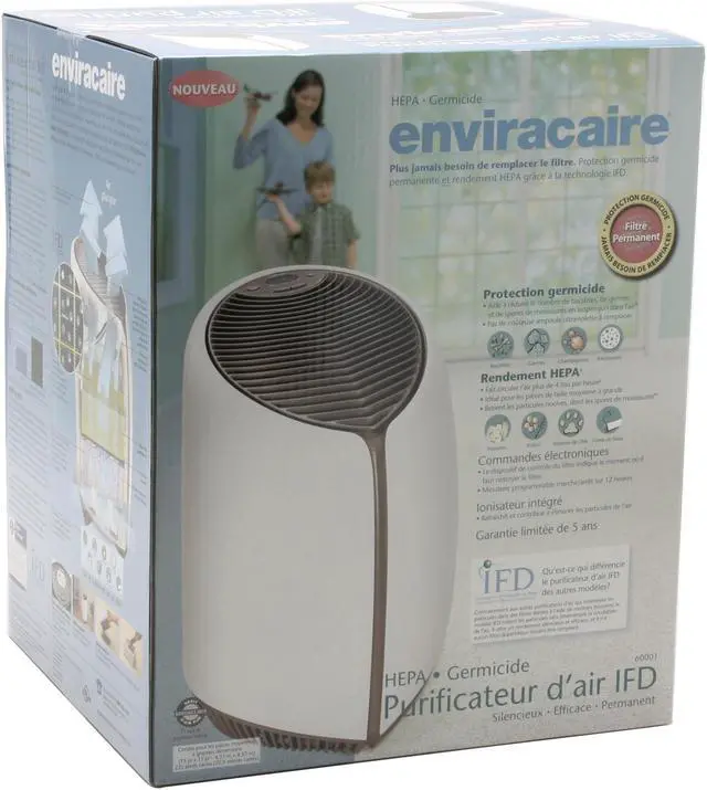 Alt view image 7 of 7 - enviracaire 60001 IFD Air Purifier with Germ Reduction