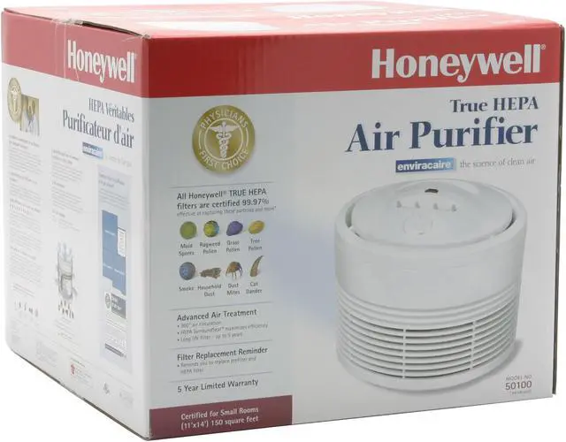 Alt view image 6 of 6 - Honeywell 50100 True HEPA Air Purifier
