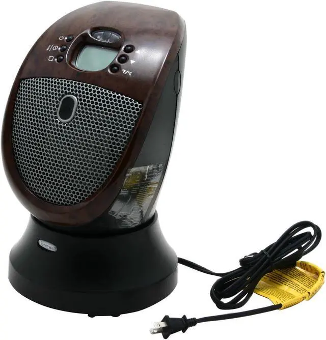 Alt view image 2 of 6 - Honeywell HZ-339BW SureSet Digital Ceramic Heater with Burlwood Finish