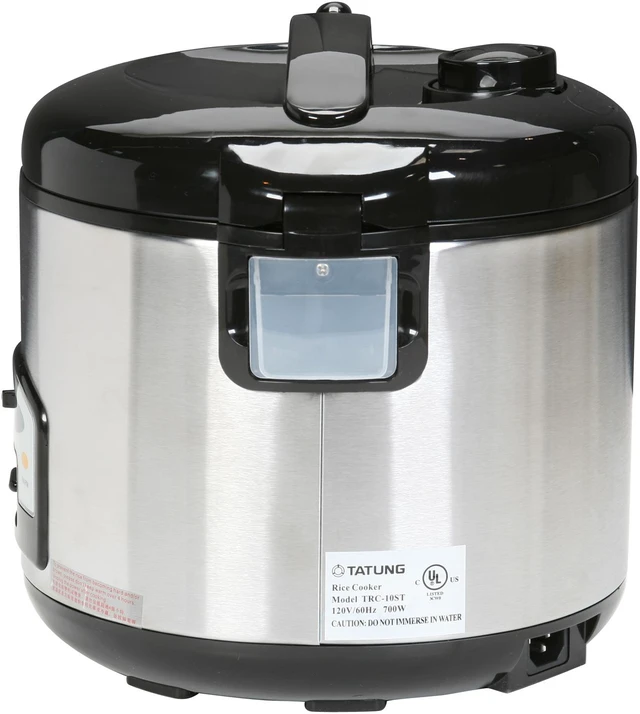 Alt view image 2 of 6 - TATUNG TRC-10ST Stainless Steel Direct Heat Rice Cooker
