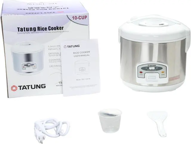 Alt view image 6 of 6 - TATUNG TRC-10STW Stainless Steel Direct Heat Rice Cooker