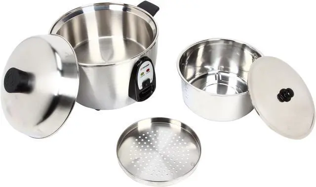 Alt view image 6 of 7 - Tatung Stainless Steel Multi-Functional Rice Cooker and Steamer 6-cup Uncooked / 12-cup Cooked TAC-06KN(UL)