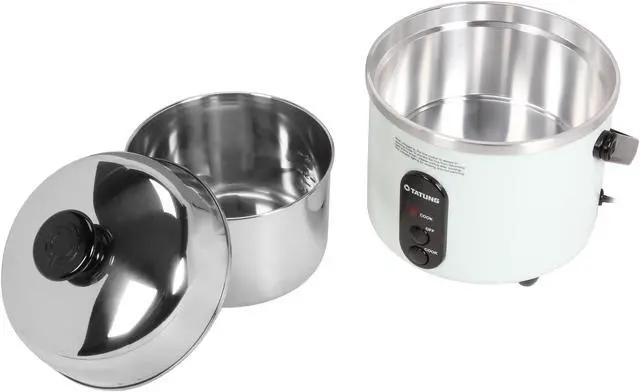 Alt view image 5 of 6 - TATUNG Indirect Multi-Functional Mini Rice Cooker, Steamer and Warmer, White, 3-Cup uncooked/ 6-Cup cooked, TAC-3A(SF)