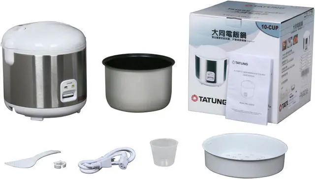 Alt view image 6 of 6 - TATUNG TRC-10UDW White/Stainless Direct Heat Rice Cooker
