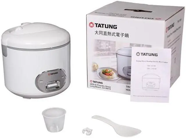 Alt view image 8 of 8 - TATUNG TRC-10UM White/Stainless Direct Heat Rice Cooker