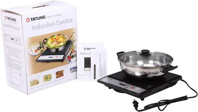 Alt view image 8 of 8 - TATUNG TICT-1502MW Portable Induction Cooktop with Stainless Steel Pot (Latest version)
