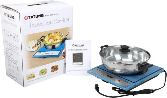 Alt view image 8 of 8 - TATUNG TICT-1502MU Portable Induction Cooktop with Stainless Steel Pot (Latest Version)