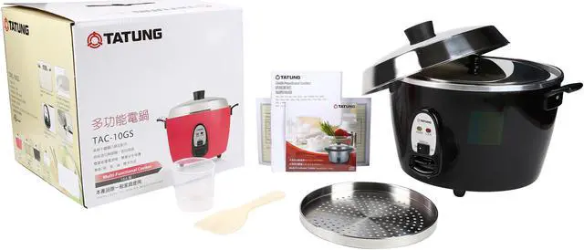 Alt view image 6 of 6 - TATUNG Multi-Functional Cooker and Steamer, Black, 20 Cups cooked//10 Cups uncooked, TAC-10GS-BL