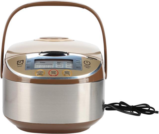 TATUNG TFC-5817 silver stainless steel with light gold top cover 8 cups  uncooked fuzzy rice cooker Reviews 2024