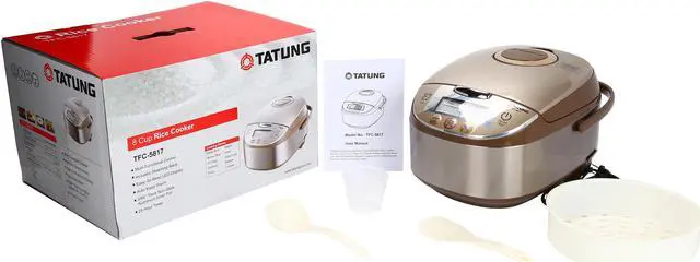 Alt view image 7 of 7 - Tatung Micom Fuzzy Logic Multi-Cooker and Rice Cooker, Champagne, 16 Cups Cooked / 8 Cups Uncooked, TFC-5817