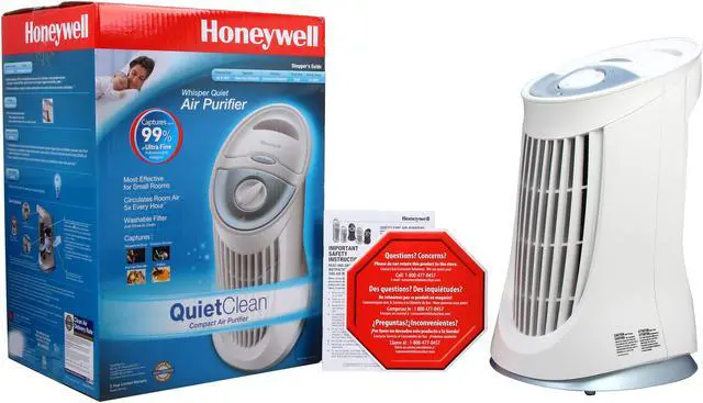 Alt view image 8 of 8 - Honeywell HFD-010 QuietClean Compact Tower Air Purifier with Permanent Filter