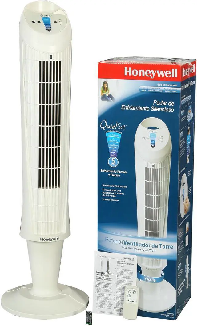 Alt view image 7 of 7 - Honeywell HY-105 QuietSet Whole Room Tower, White