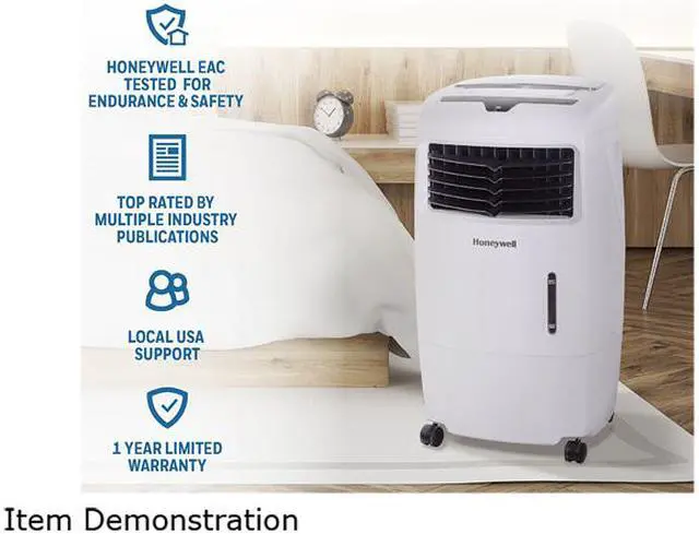 Alt view image 8 of 11 - Honeywell CL25AE 500 CFM Indoor Evaporative Air Cooler (Swamp Cooler) with Remote Control, White