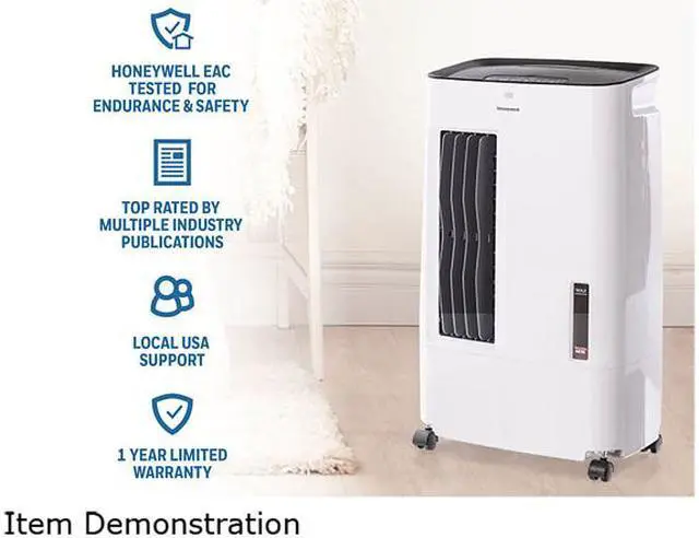 Alt view image 11 of 12 - Honeywell CS071AE 176 CFM Indoor Evaporative Air Cooler, White