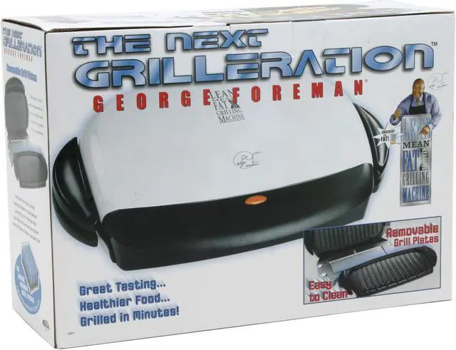 Alt view image 6 of 6 - George Foreman GRP4 Next Grilleration Four Burger Grill