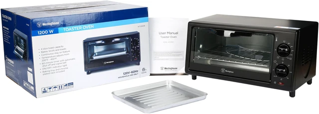 Alt view image 7 of 7 - Westinghouse WTO950B Black 9-Liter, 4-Slice Toaster Oven