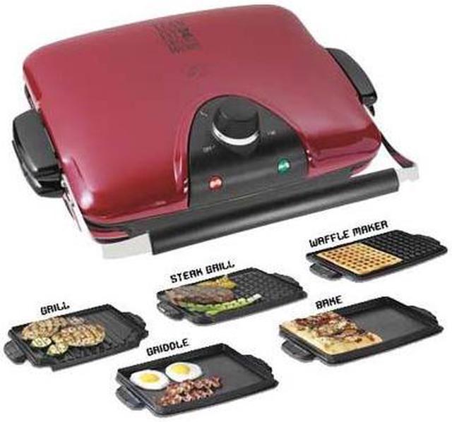 George Foreman G5 Grill with Interchangeable Grill, Griddle