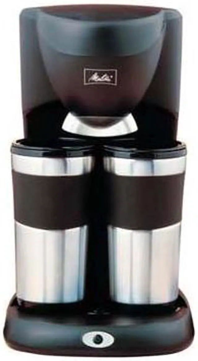 Main image of Melitta ME2TMB Black/Steel Inventives Dual Travel Mug Coffee Maker