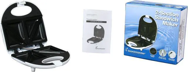 Alt view image 7 of 7 - Toastmaster TM2SANW White Two Section Sandwich Maker