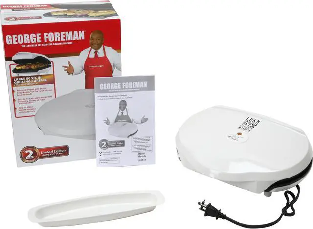 Alt view image 7 of 7 - salton GR12 White George Foreman Super Champ Grill