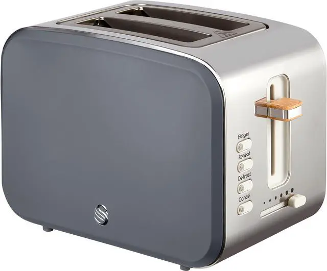 Main image of SALTON ST14610GRYN Grey Nordic 2 Slice Toaster