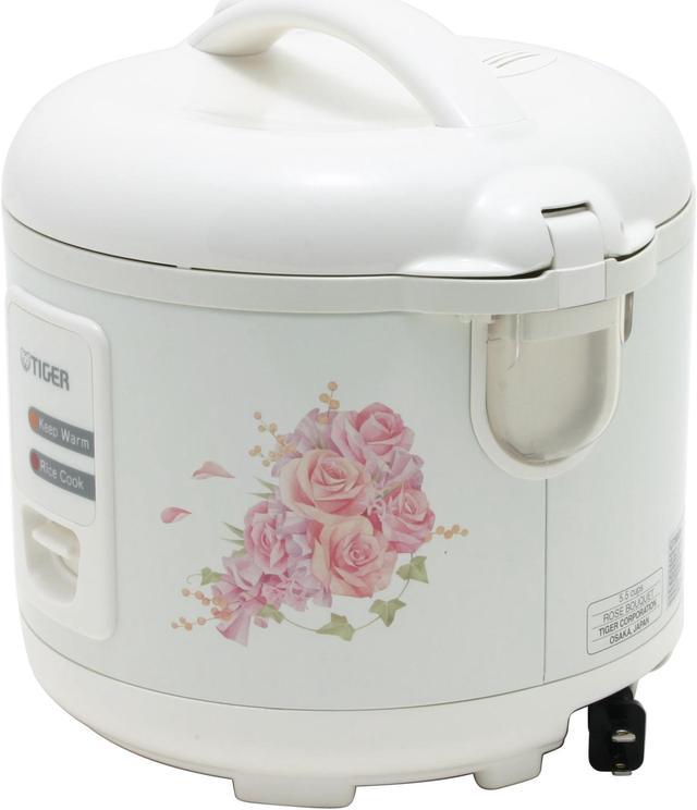 Tiger 5.5 Cups Electric Rice Cooker and Warmer with Steam Basket, White  JAZ-A10U 