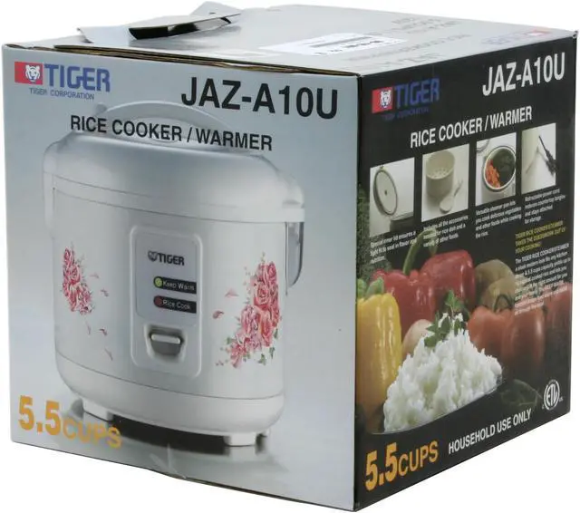 Alt view image 5 of 5 - Tiger 5.5 Cups Electric Rice Cooker and Warmer with Steam Basket, White JAZ-A10U