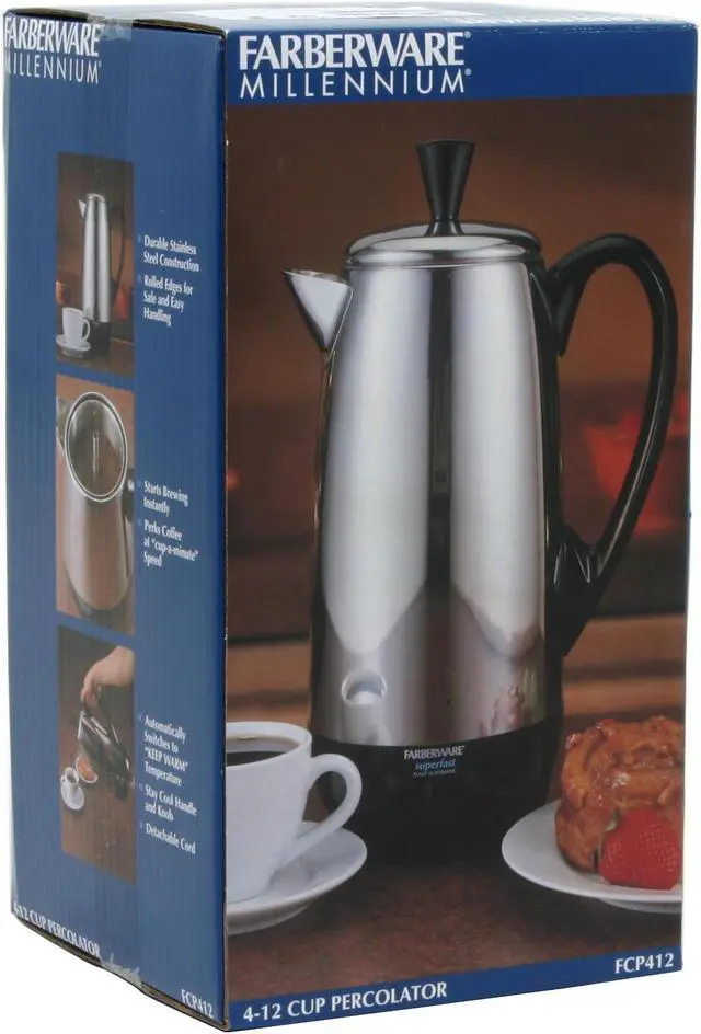 FARBERWARE FCP412 Stainless steel 12 Cups Percolator - Newegg.com