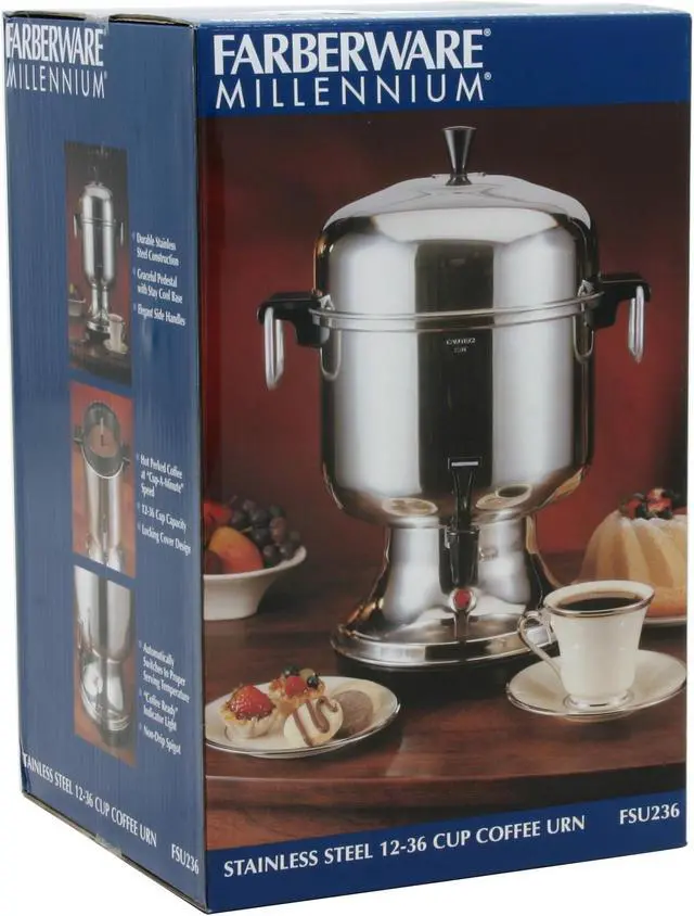 Alt view image 5 of 5 - FARBERWARE FSU236 Stainless steel 12-36 Cup Coffee Urn
