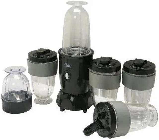 Alt view image 7 of 7 - Elite Cuisine EPB-1800 17 Piece Personal Drink Blender with 4 x 16oz. Travel Cups