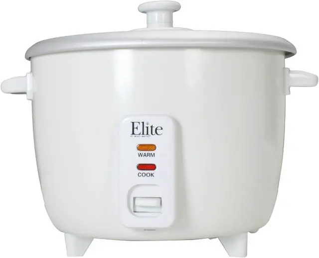 Alt view image 7 of 9 - Maxi-Matic Elite ERC-008ST White Gourmet 8 Cups (Uncooked)/16 Cups (Cooked) Rice Cooker with Glass Lid