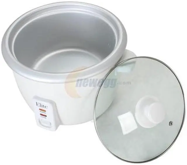 Alt view image 8 of 9 - Maxi-Matic Elite ERC-008ST White Gourmet 8 Cups (Uncooked)/16 Cups (Cooked) Rice Cooker with Glass Lid