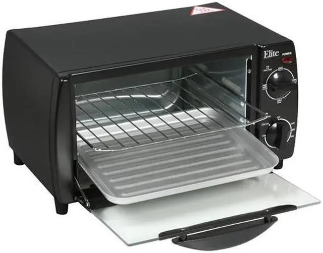 Alt view image 5 of 6 - Maxi-Matic EKA-9210B Black Elite Cuisine 4-Slice Toaster Oven Broiler