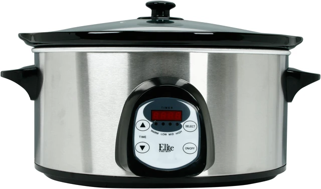 Alt view image 2 of 7 - Maxi-Matic MST-6000 Stainless Steel 6 Qt. Elite Platinum Programmable Slow Cooker