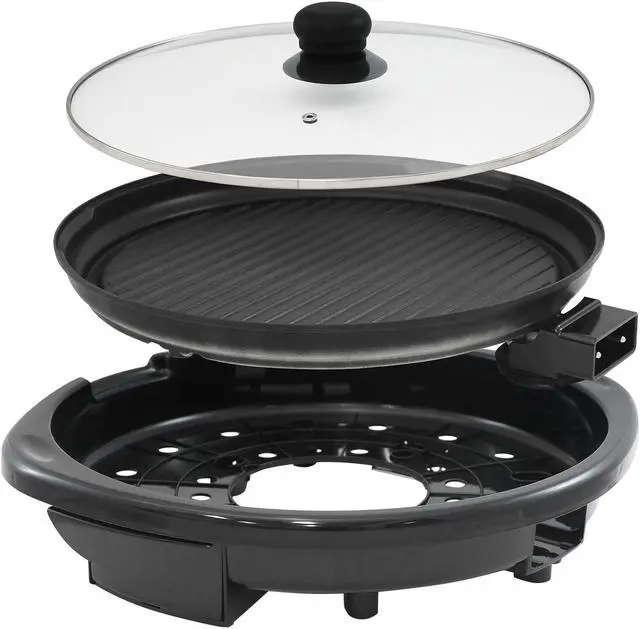 Alt view image 4 of 6 - Elite Gourmet EMG-980B 14" Electric Indoor Grill, Black